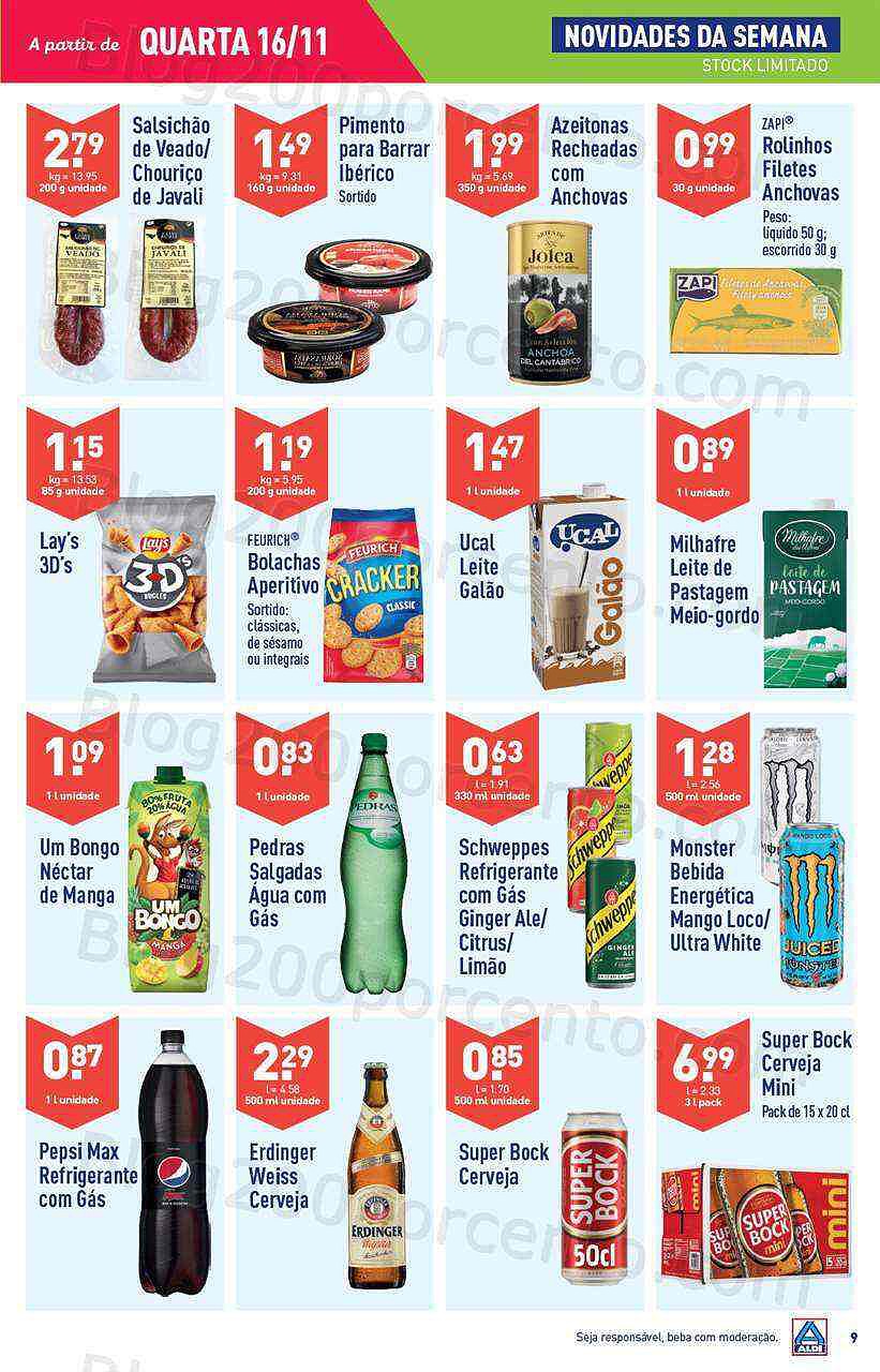 Antevisão Folheto ALDI Promoções de 16 a 22 novembro