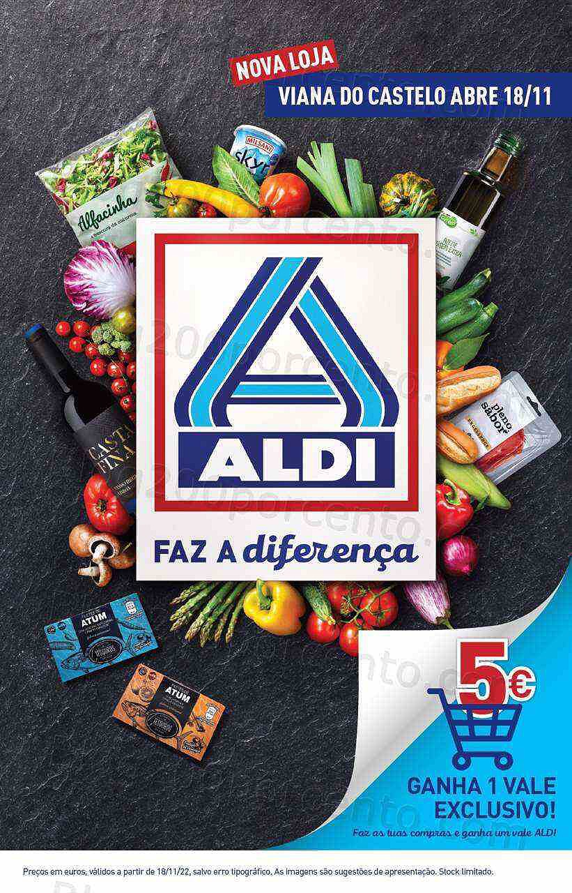 Antevisão Folheto ALDI Saldos + Abertura Promoções de 18 novembro a 13 dezembro