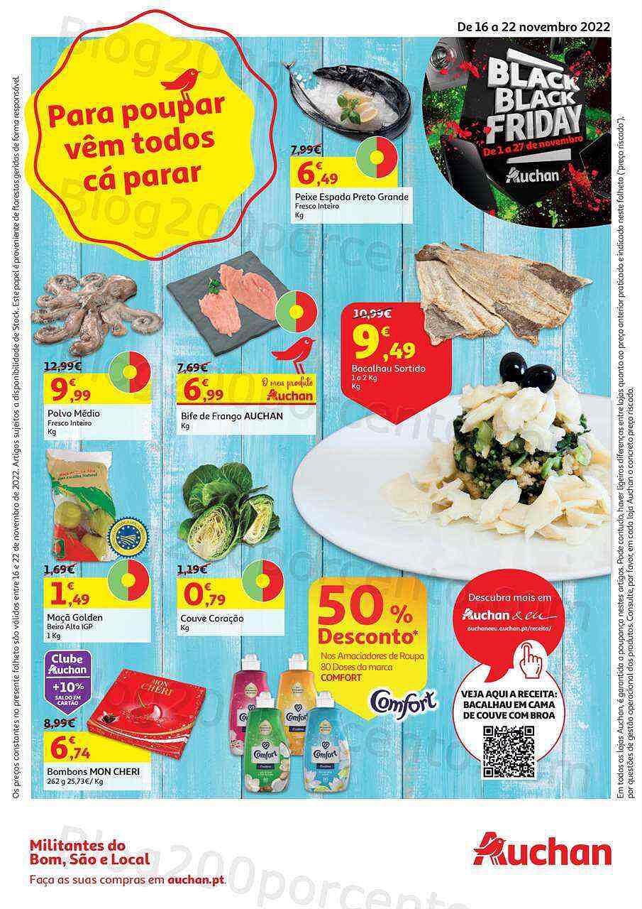 Antevisão Folheto AUCHAN Promoções de 16 a 22 novembro