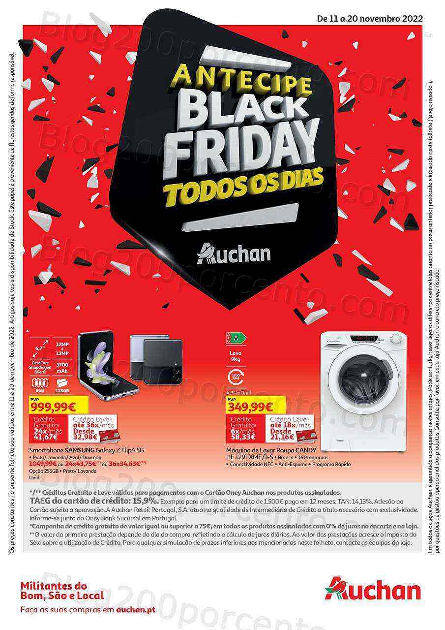 Antevisão Folheto AUCHAN Black Friday Promoções de 11 a 20 novembro