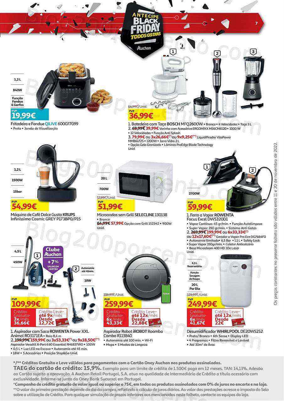 Antevisão Folheto AUCHAN Black Friday Promoções de 11 a 20 novembro