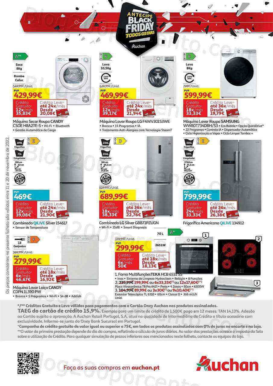 Antevisão Folheto AUCHAN Black Friday Promoções de 11 a 20 novembro