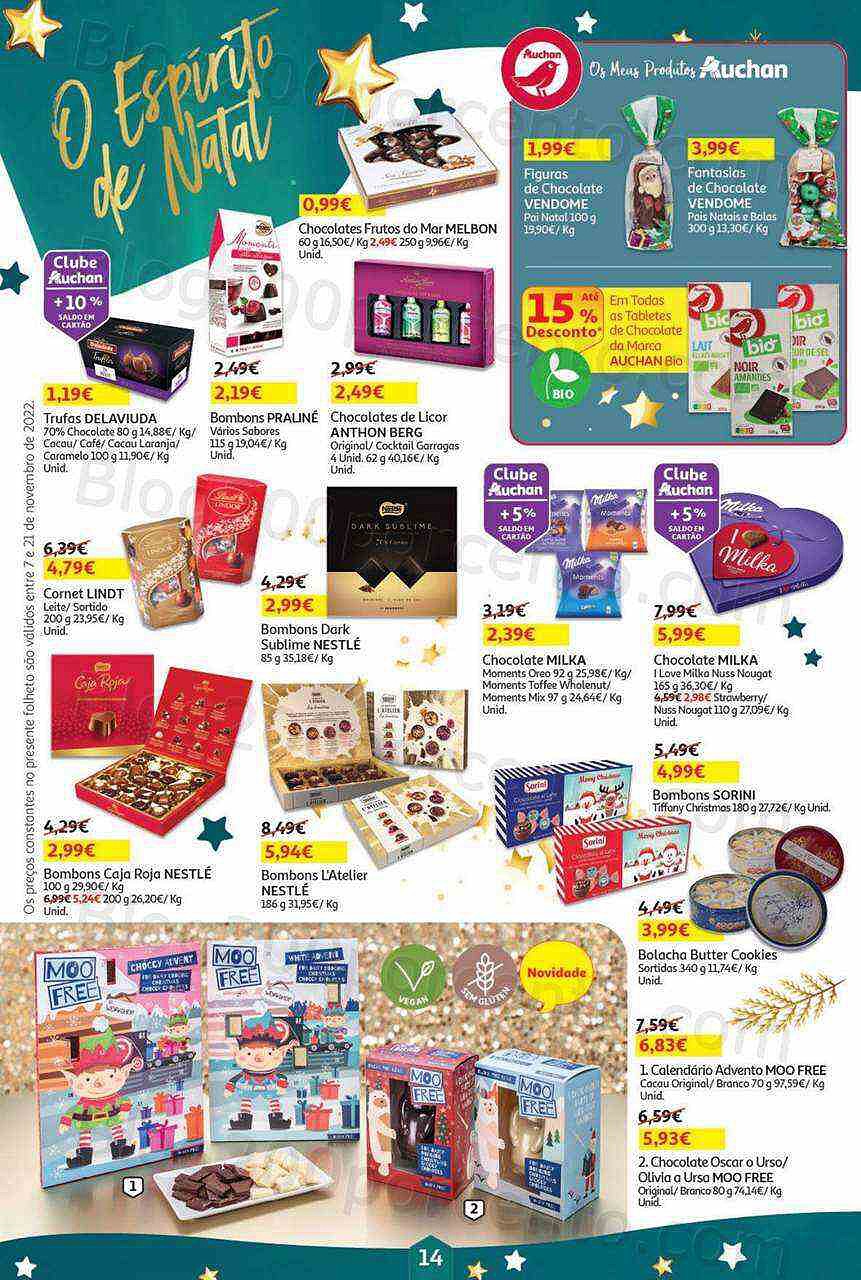 Antevisão Folheto AUCHAN Promoções + Natal Promoções de 7 a 21 novembro