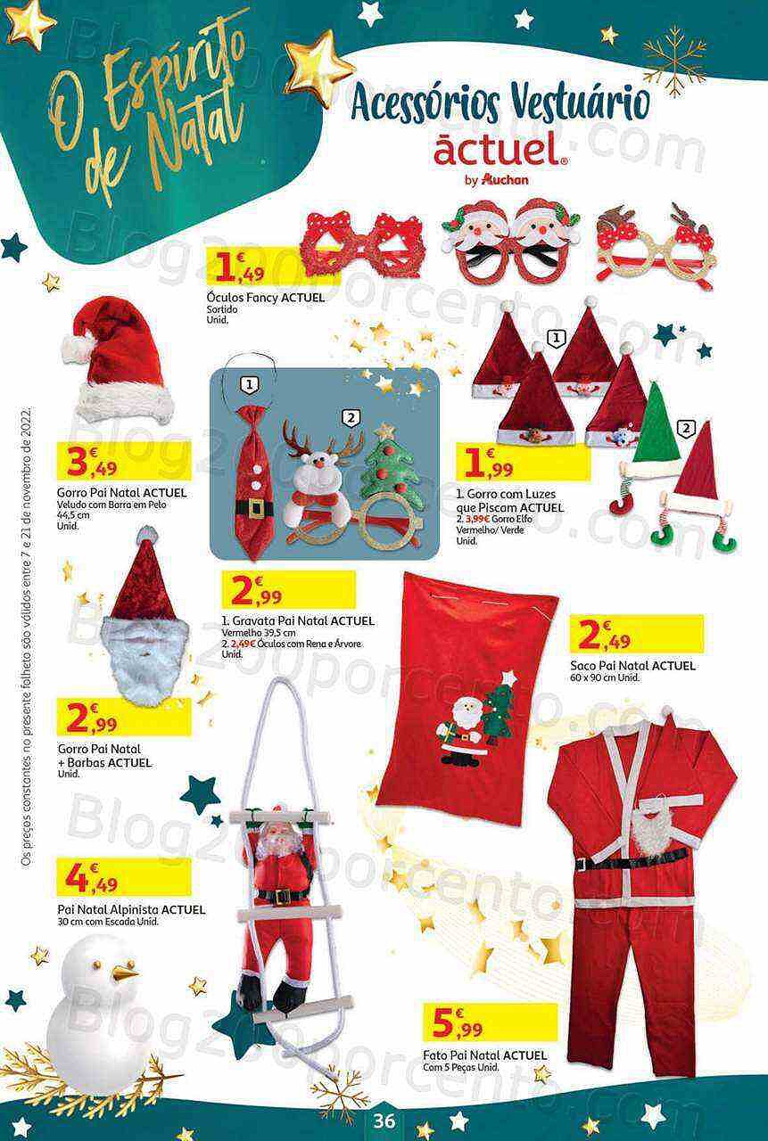 Antevisão Folheto AUCHAN Decoração Natal Promoções de 7 a 21 novembro