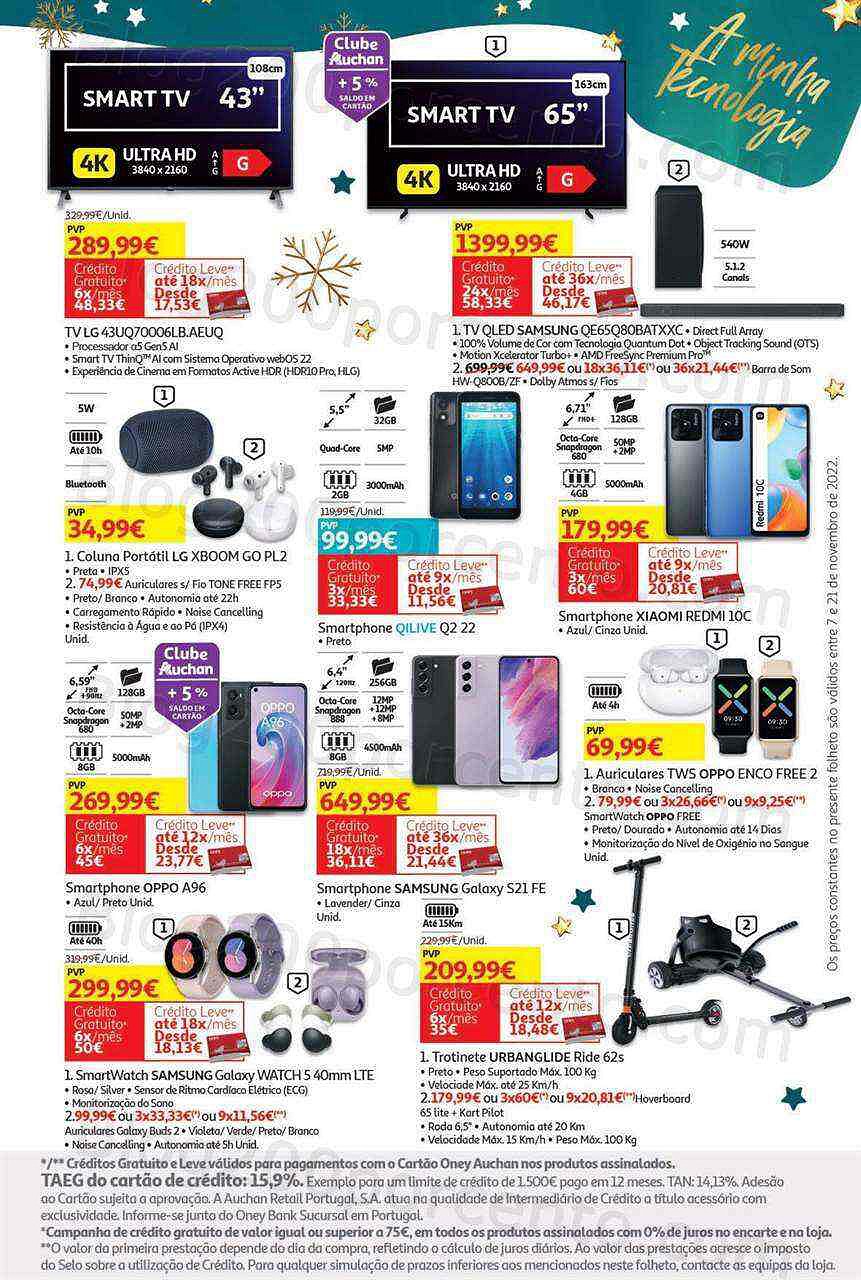 Antevisão Folheto AUCHAN Promoções + Natal Promoções de 7 a 21 novembro