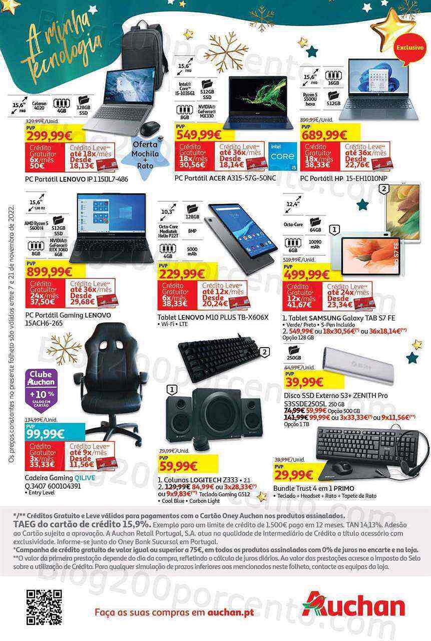 Antevisão Folheto AUCHAN Promoções + Natal Promoções de 7 a 21 novembro
