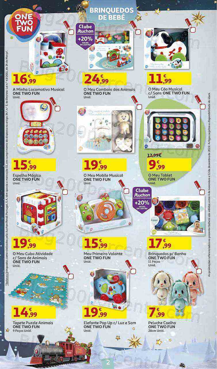 Antevisão Folheto AUCHAN Brinquedos Natal Promoções de 4 novembro a 12 dezembro