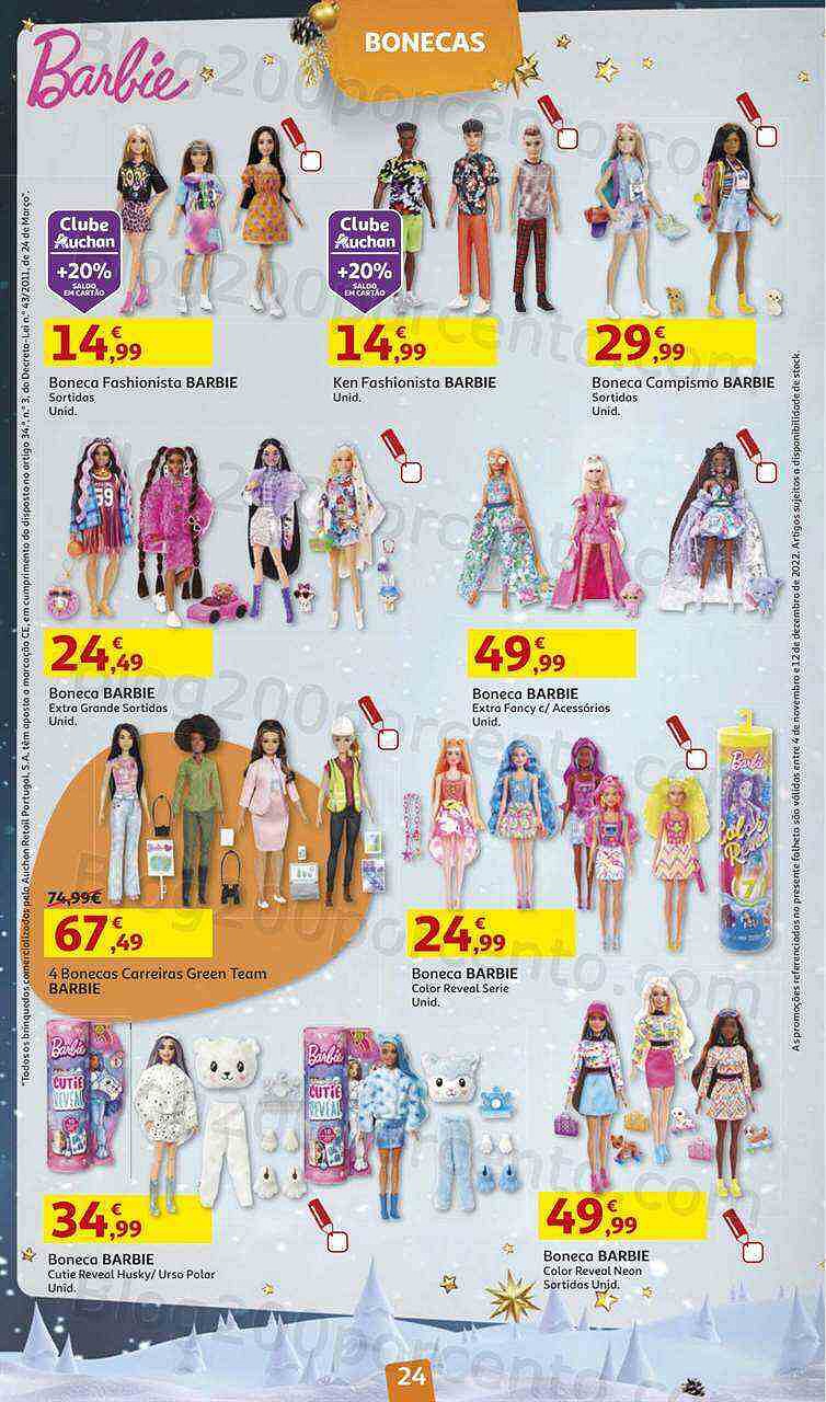 Antevisão Folheto AUCHAN Brinquedos Natal Promoções de 4 novembro a 12 dezembro