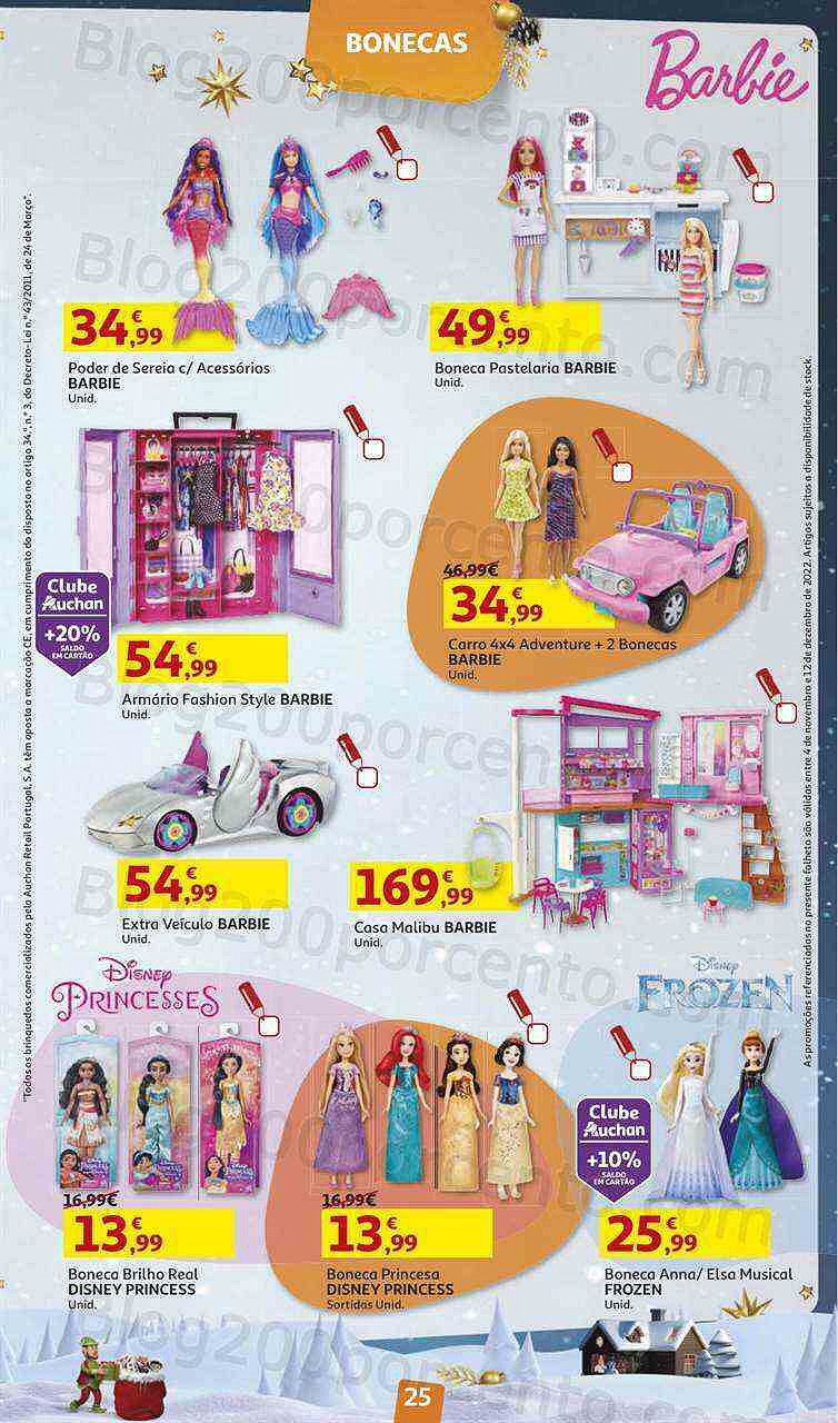 Antevisão Folheto AUCHAN Brinquedos Natal Promoções de 4 novembro a 12 dezembro