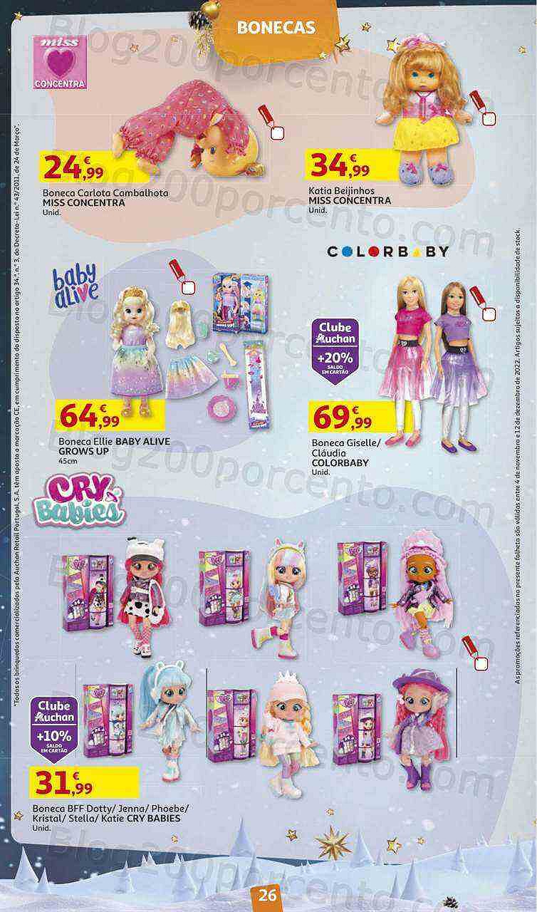 Antevisão Folheto AUCHAN Brinquedos Natal Promoções de 4 novembro a 12 dezembro