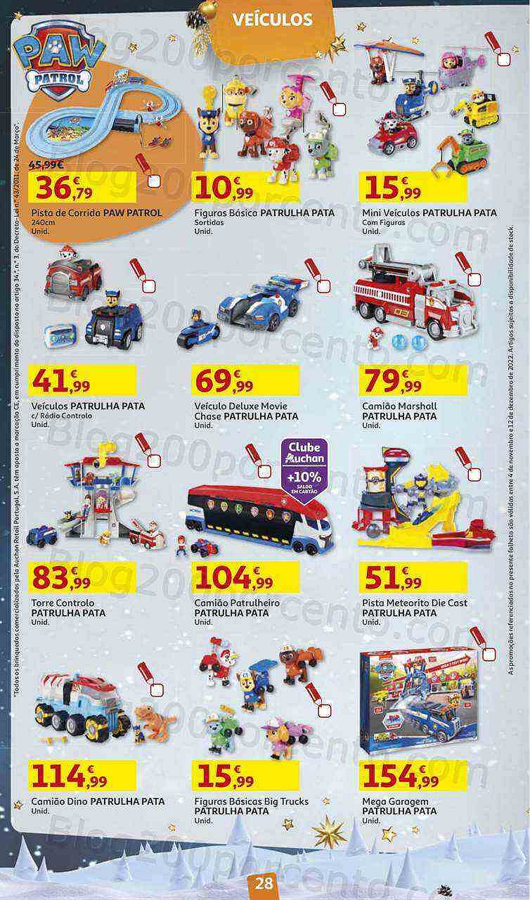 Antevisão Folheto AUCHAN Brinquedos Natal Promoções de 4 novembro a 12 dezembro