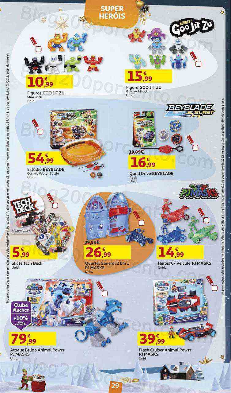 Antevisão Folheto AUCHAN Brinquedos Natal Promoções de 4 novembro a 12 dezembro