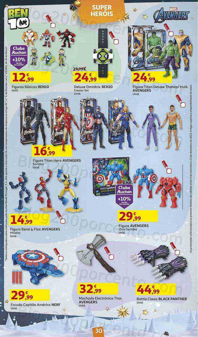 Antevisão Folheto AUCHAN Brinquedos Natal Promoções de 4 novembro a 12 dezembro