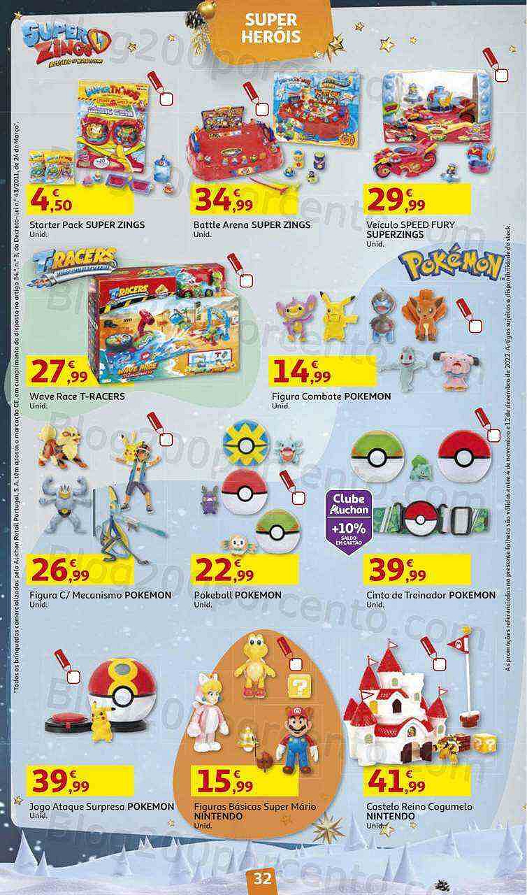 Antevisão Folheto AUCHAN Brinquedos Natal Promoções de 4 novembro a 12 dezembro