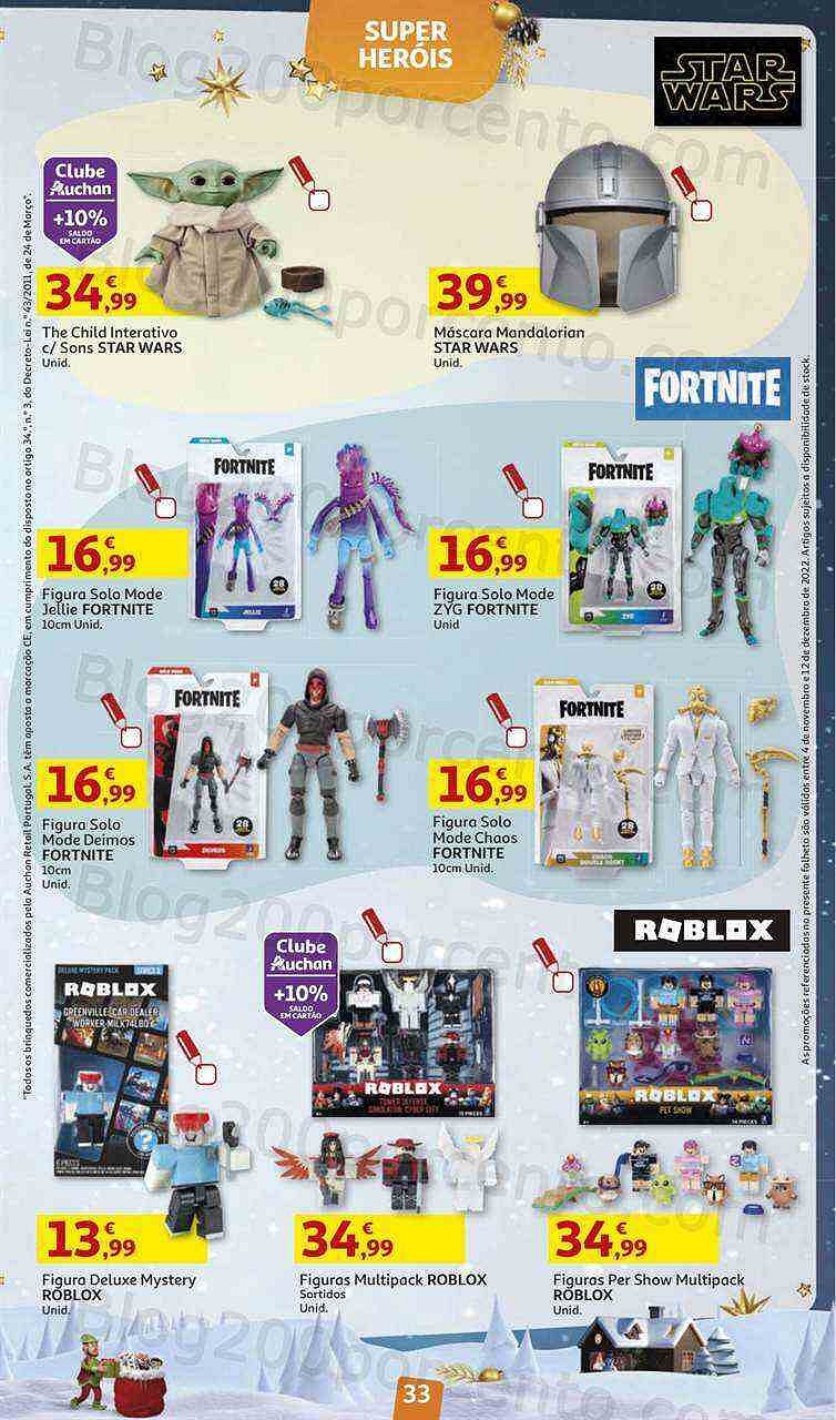 Antevisão Folheto AUCHAN Brinquedos Natal Promoções de 4 novembro a 12 dezembro