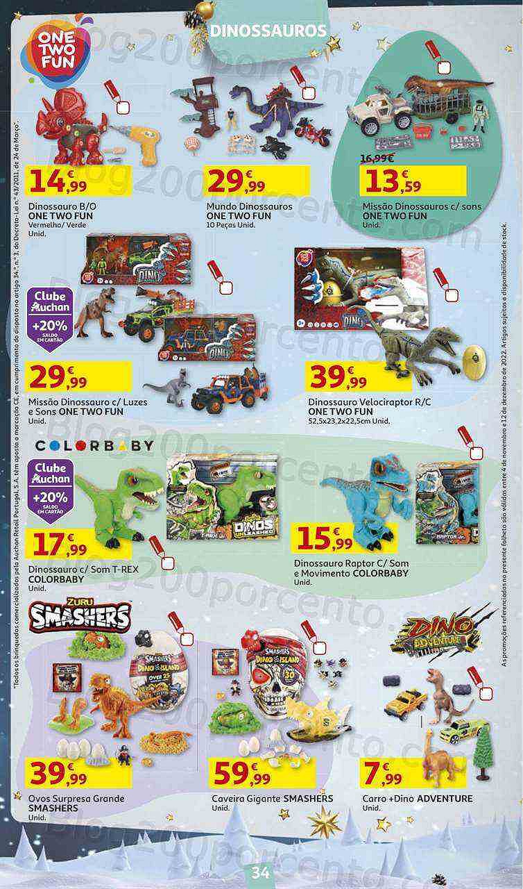 Antevisão Folheto AUCHAN Brinquedos Natal Promoções de 4 novembro a 12 dezembro