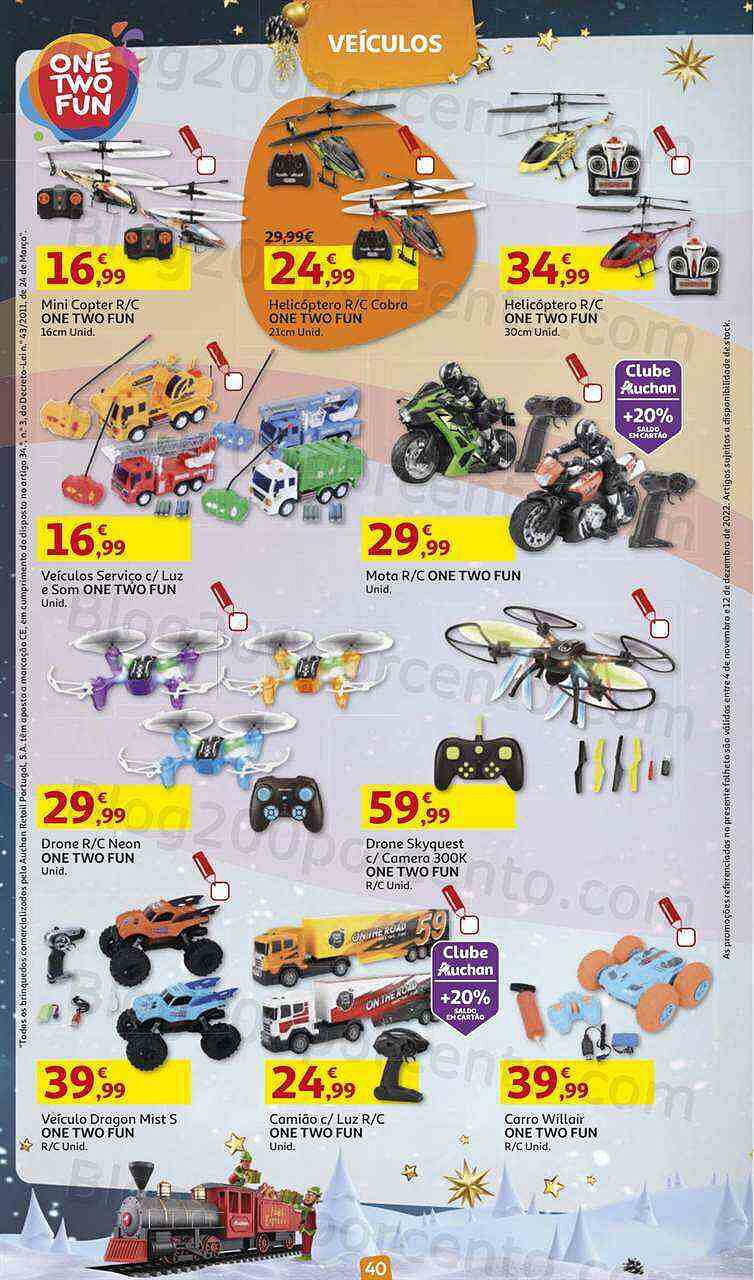 Antevisão Folheto AUCHAN Brinquedos Natal Promoções de 4 novembro a 12 dezembro