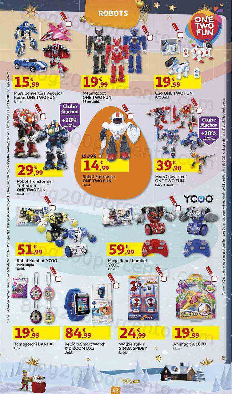 Antevisão Folheto AUCHAN Brinquedos Natal Promoções de 4 novembro a 12 dezembro