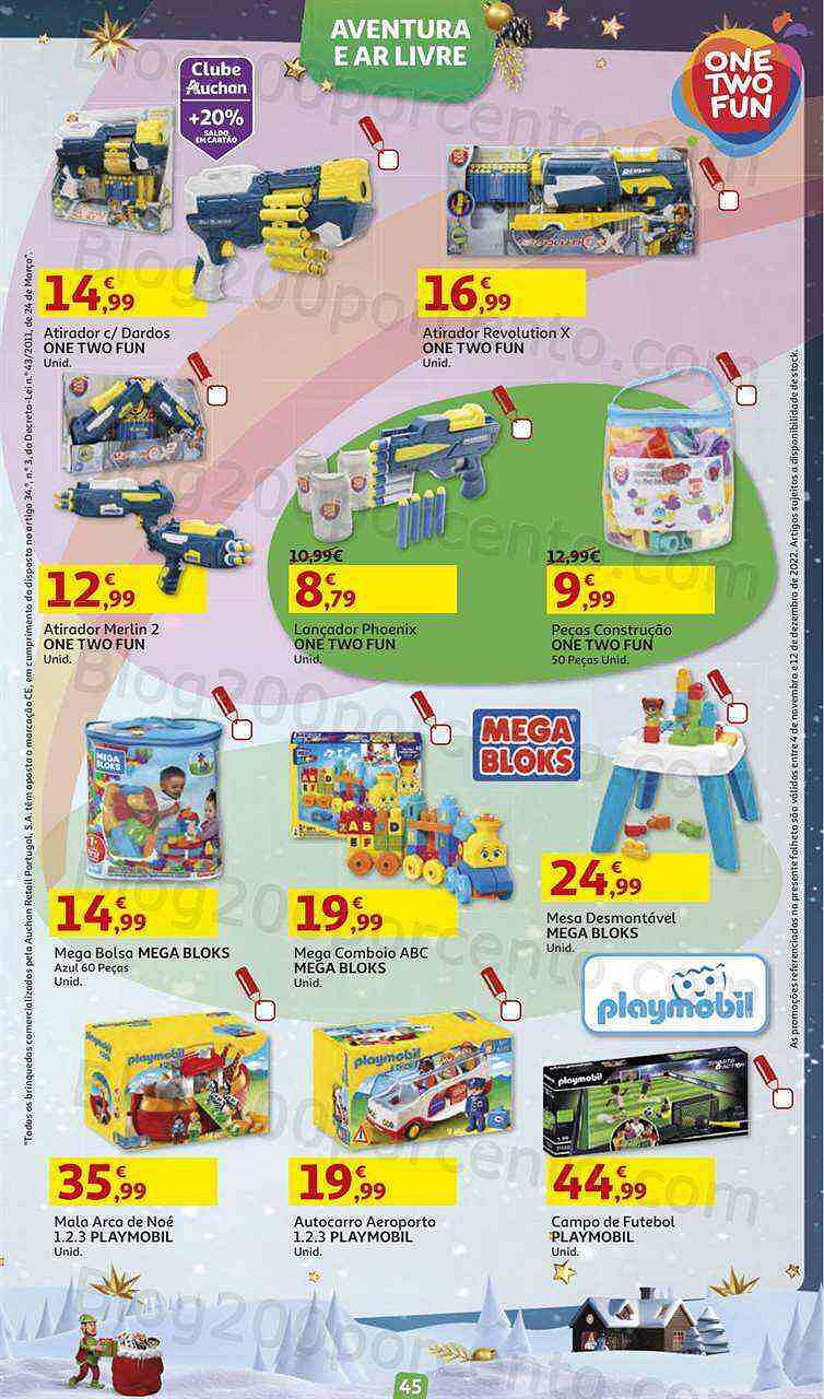 Antevisão Folheto AUCHAN Brinquedos Natal Promoções de 4 novembro a 12 dezembro