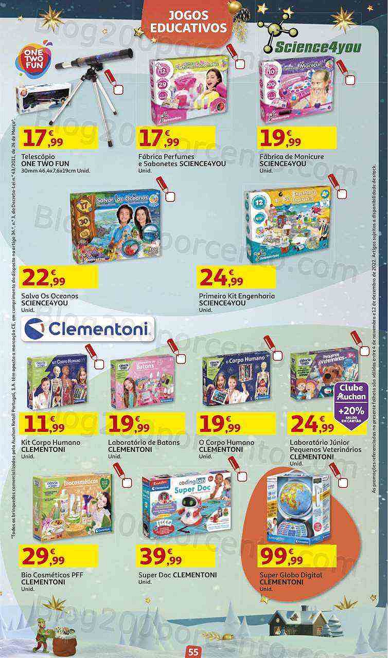 Antevisão Folheto AUCHAN Brinquedos Natal Promoções de 4 novembro a 12 dezembro