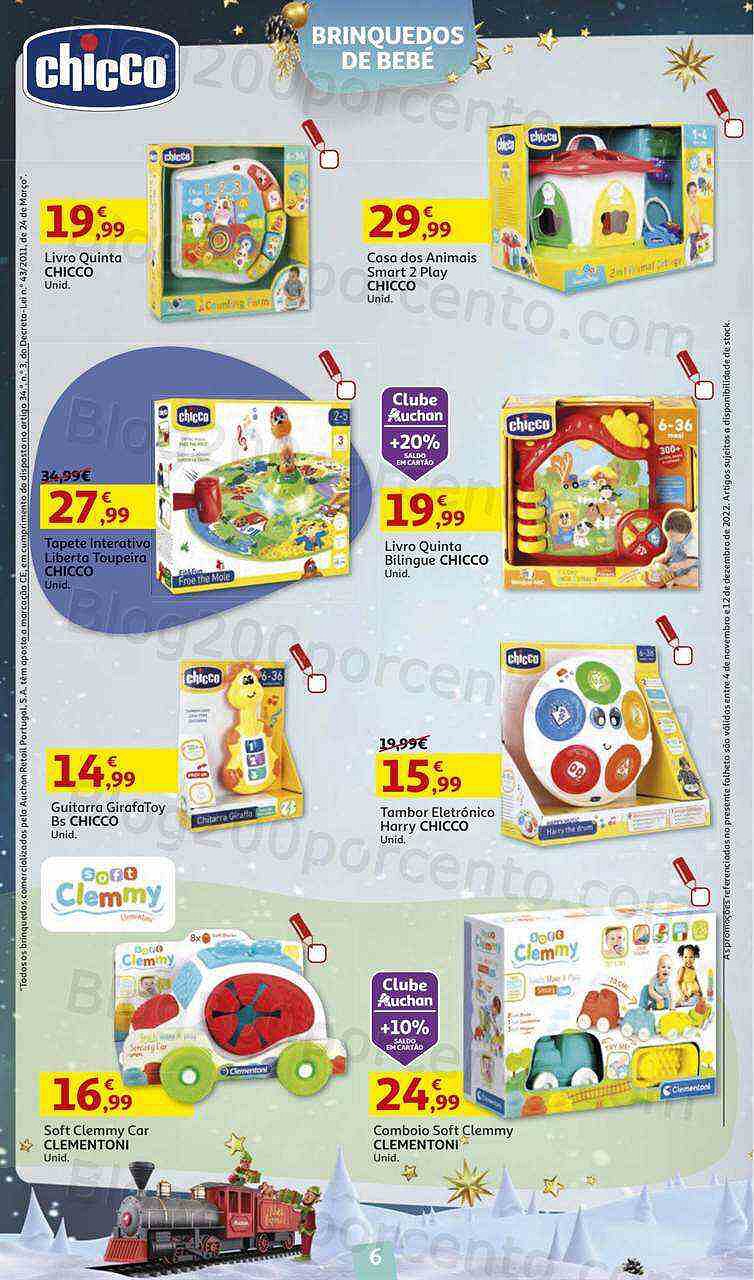 Antevisão Folheto AUCHAN Brinquedos Natal Promoções de 4 novembro a 12 dezembro