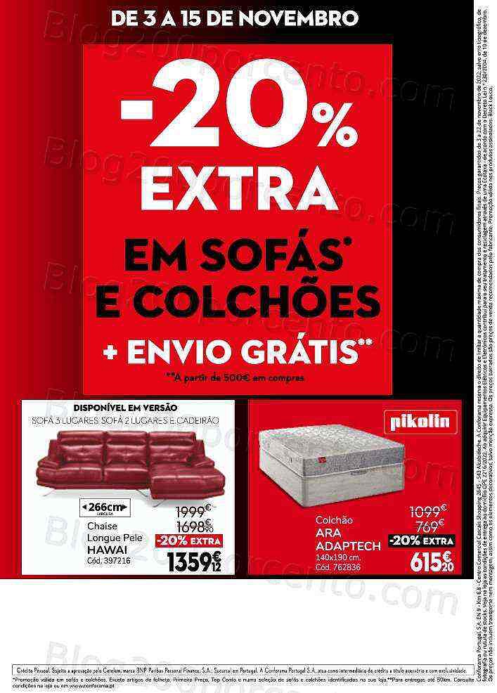 Antevisão Folheto CONFORAMA Black Friday Promoções de 3 a 22 novembro