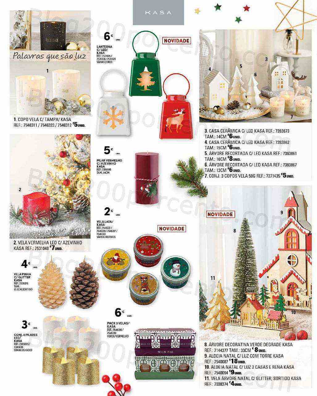 Antevisão Folheto CONTINENTE Decoração de Natal Promoções de 8 novembro a 24 dezembro