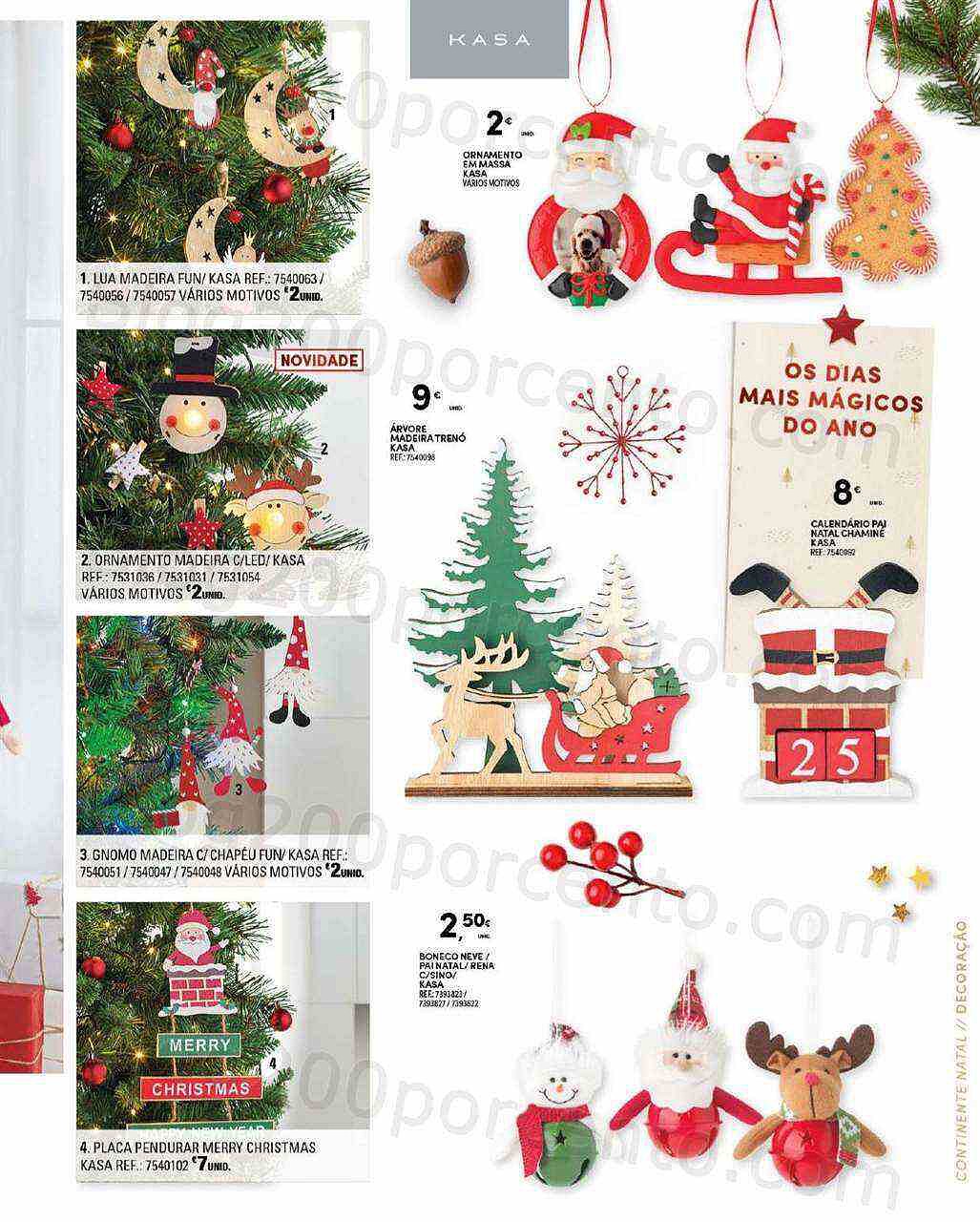 Antevisão Folheto CONTINENTE Decoração de Natal Promoções de 8 novembro a 24 dezembro