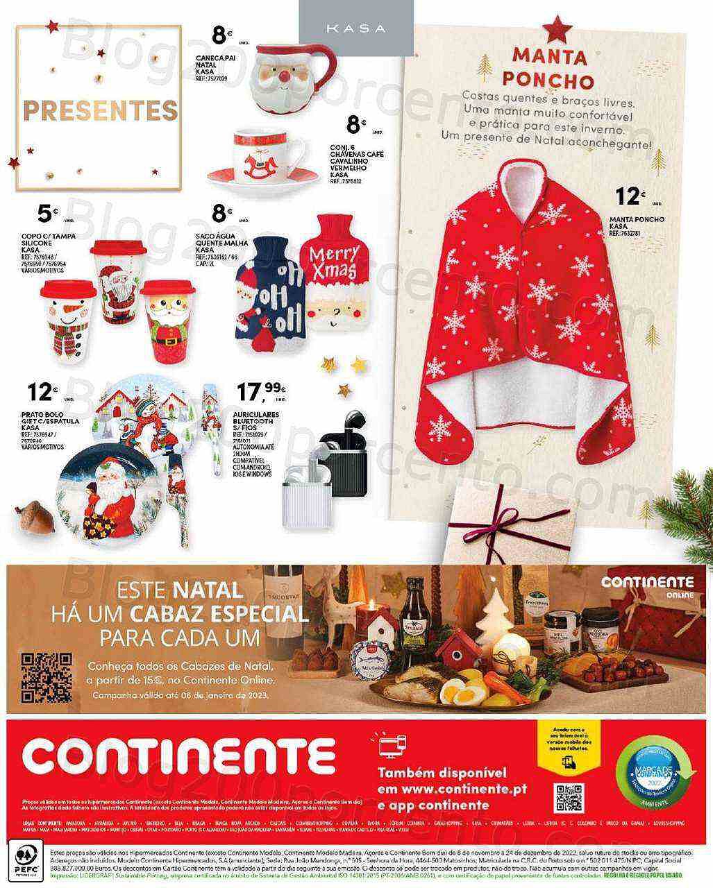 Antevisão Folheto CONTINENTE Decoração de Natal Promoções de 8 novembro a 24 dezembro