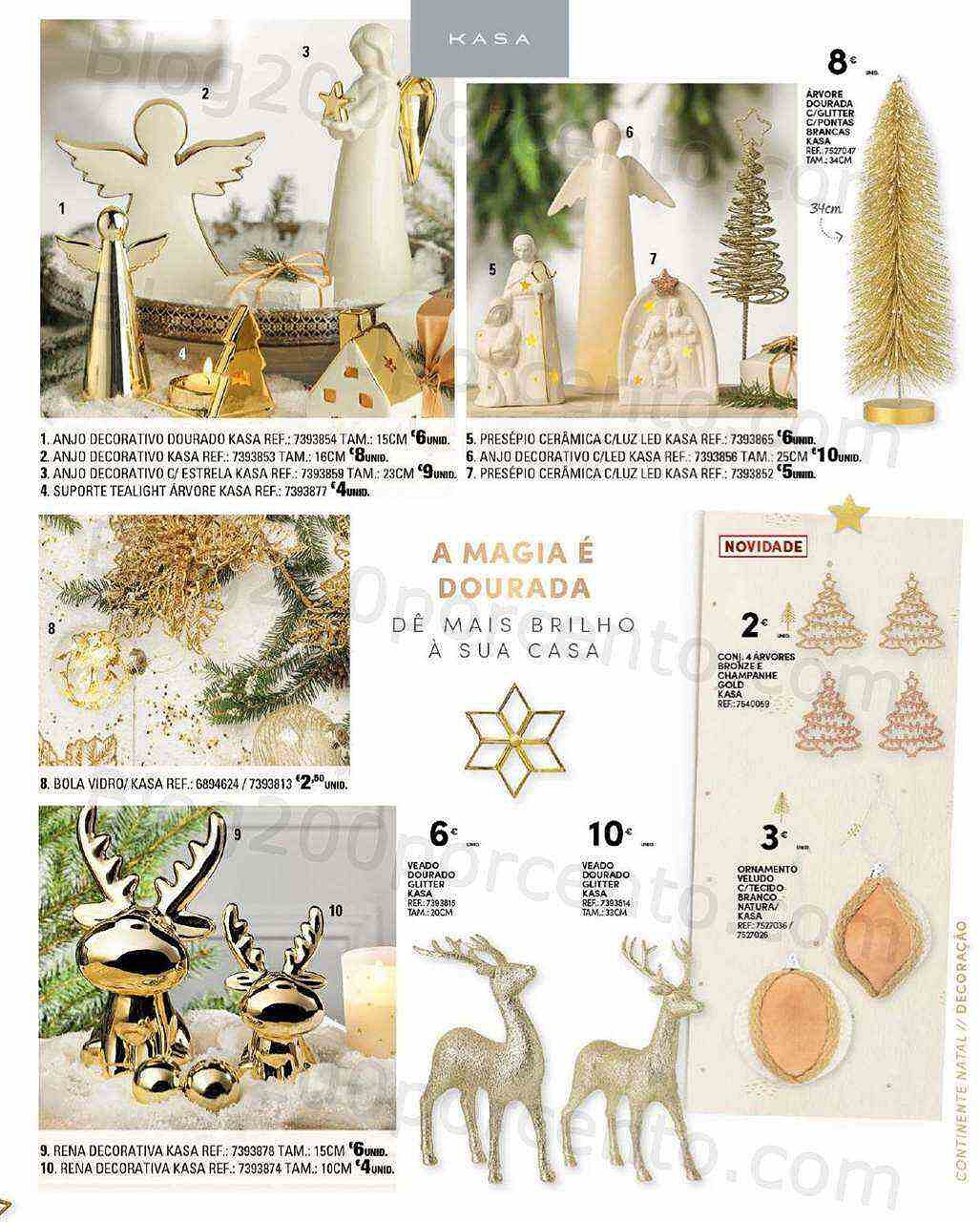 Antevisão Folheto CONTINENTE Decoração de Natal Promoções de 8 novembro a 24 dezembro