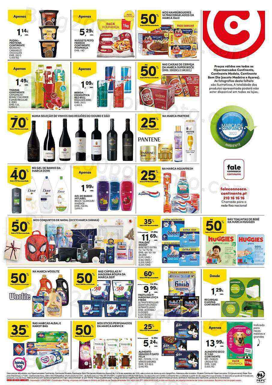 Antevisão Folheto CONTINENTE Promoções Fim de Semana - 11 a 14 novembro