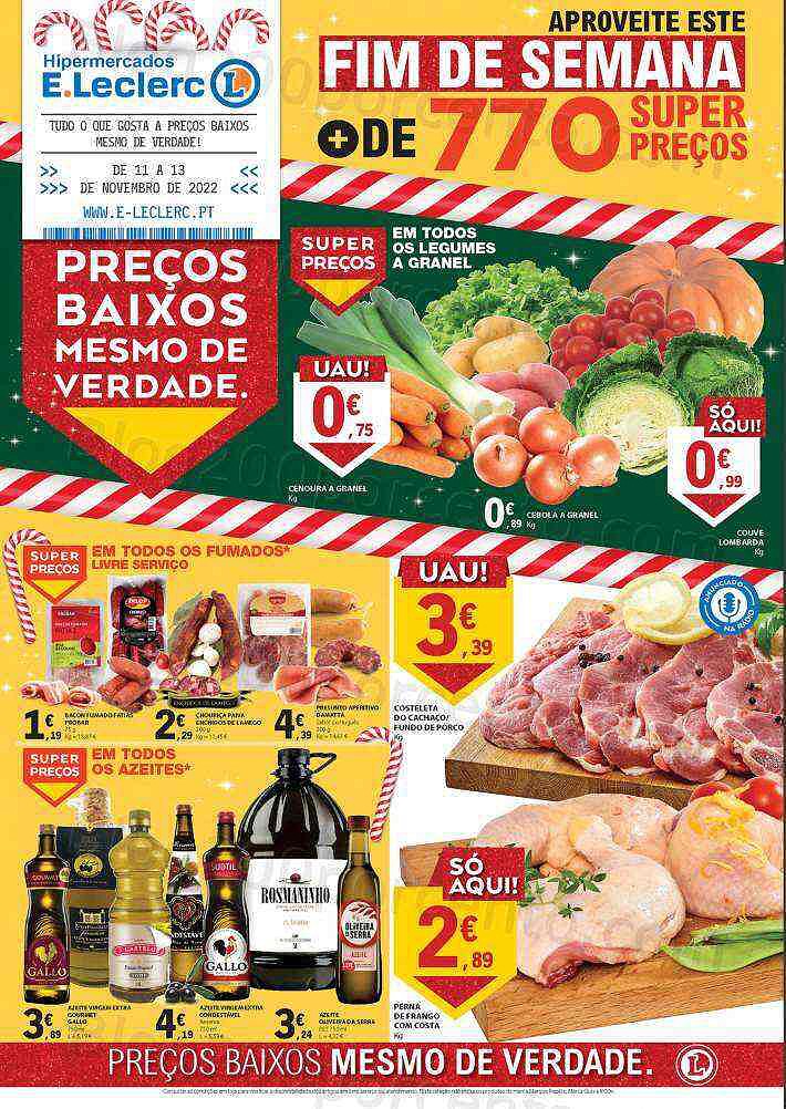 Antevisão Folheto E-LECLERC Promoções Fim de Semana - 11 a 13 novembro