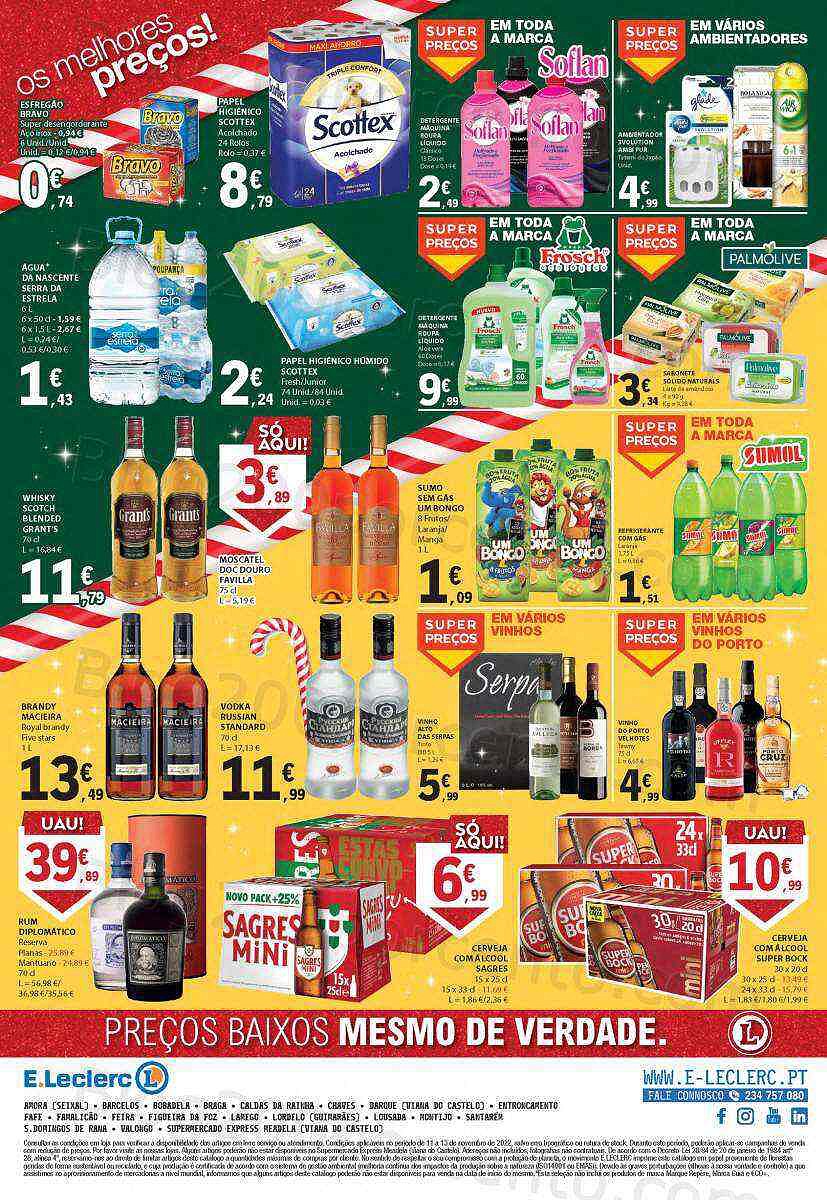 Antevisão Folheto E-LECLERC Promoções Fim de Semana - 11 a 13 novembro