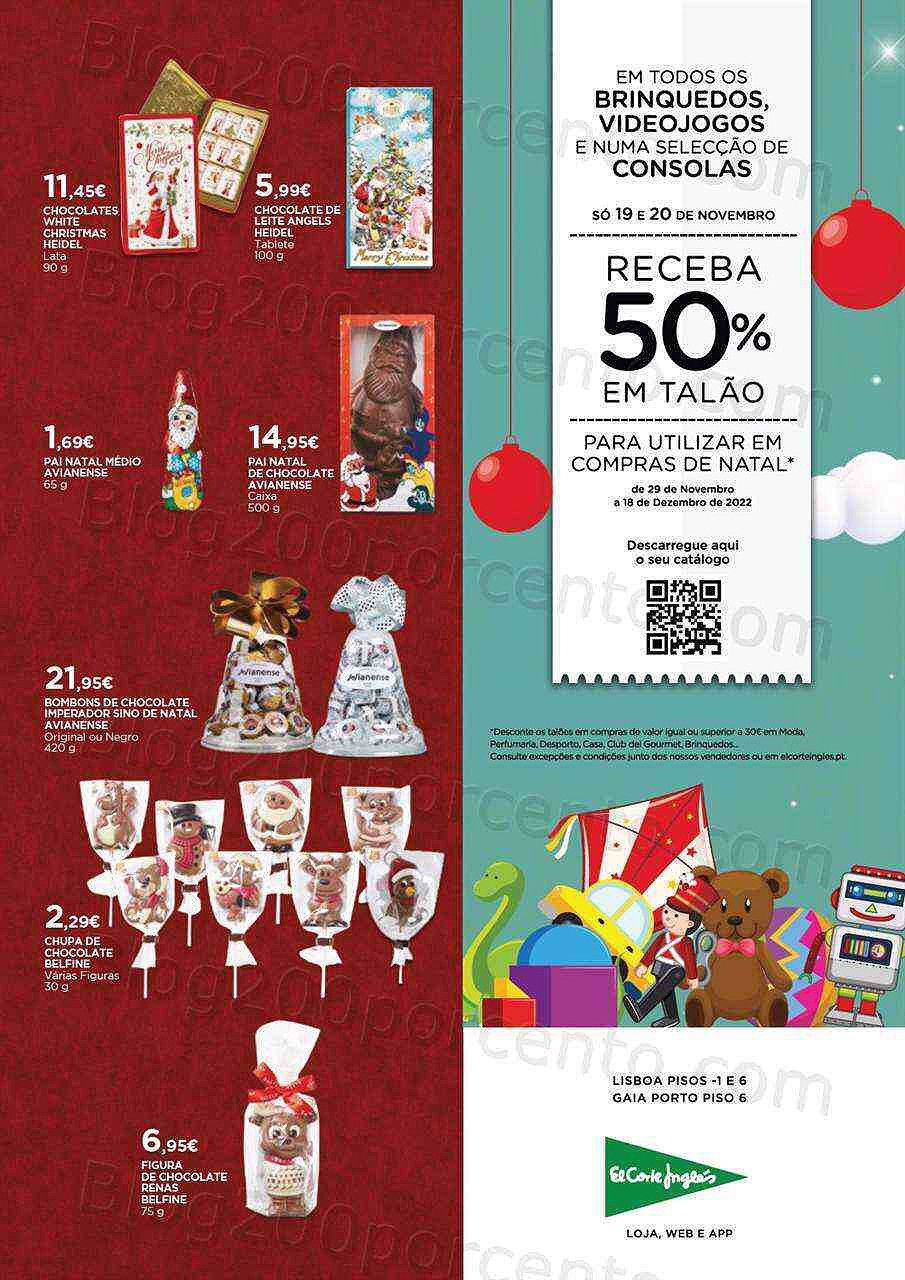 Antevisão Folheto EL CORTE INGLÉS Promoções de 18 novembro a 8 dezembro