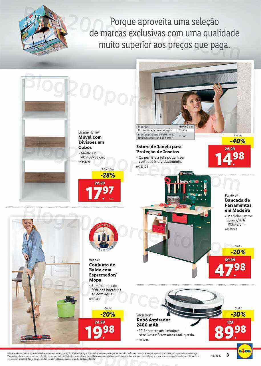 Antevisão Folheto LIDL Bazar Extra Promoções de 14 a 20 novembro