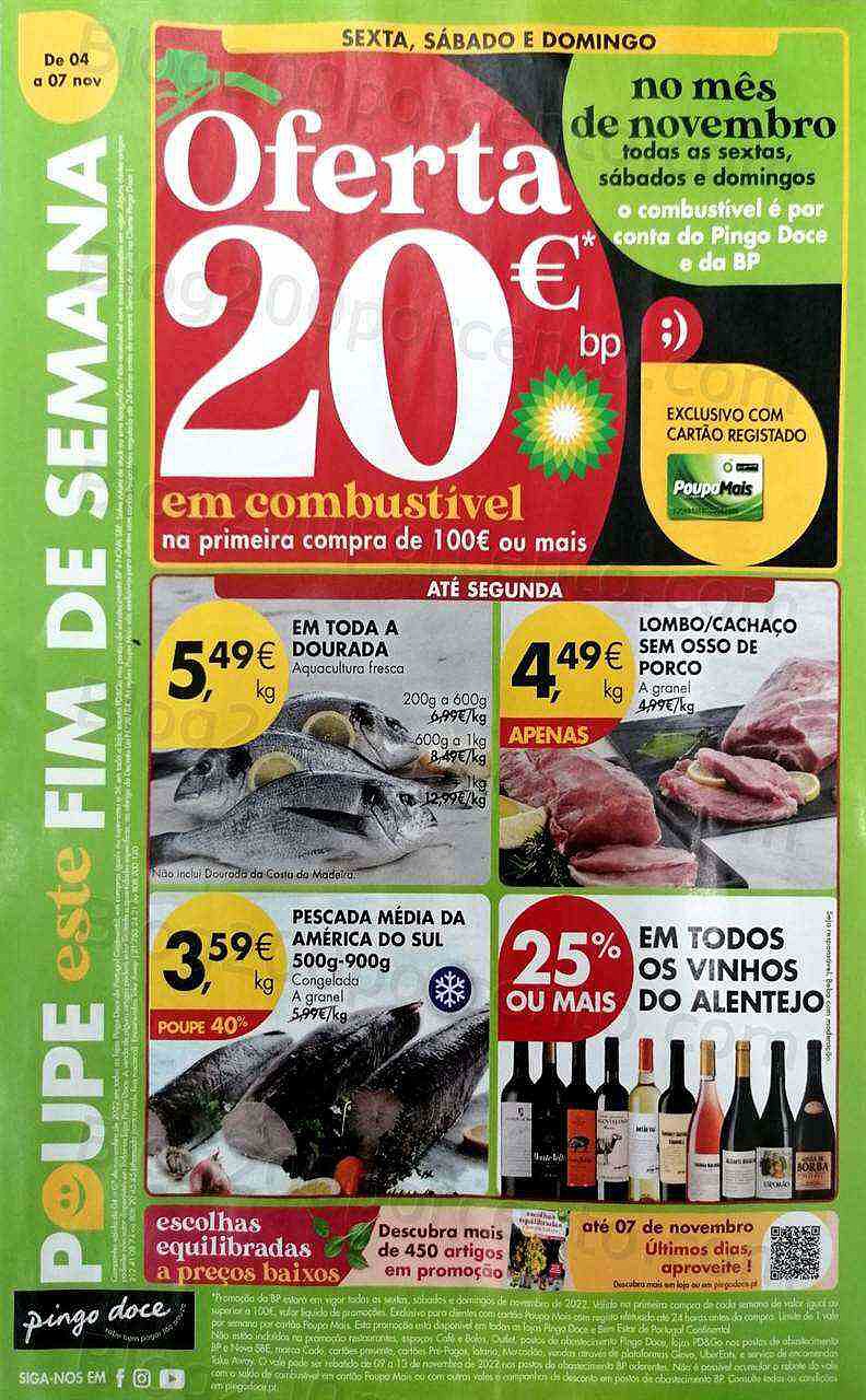 Antevisão Folheto PINGO DOCE Promoções Fim de Semana - 4 a 7 novembro