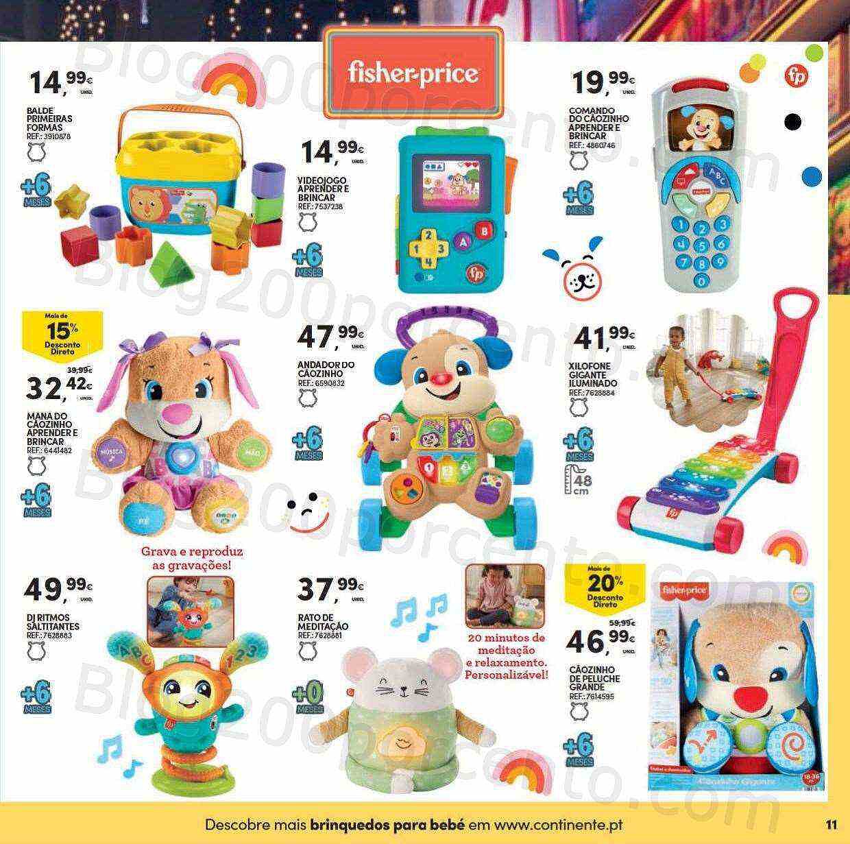 Antevisão Folheto CONTINENTE Brinquedos de Natal Promoções de 8 novembro a 11 dezembro