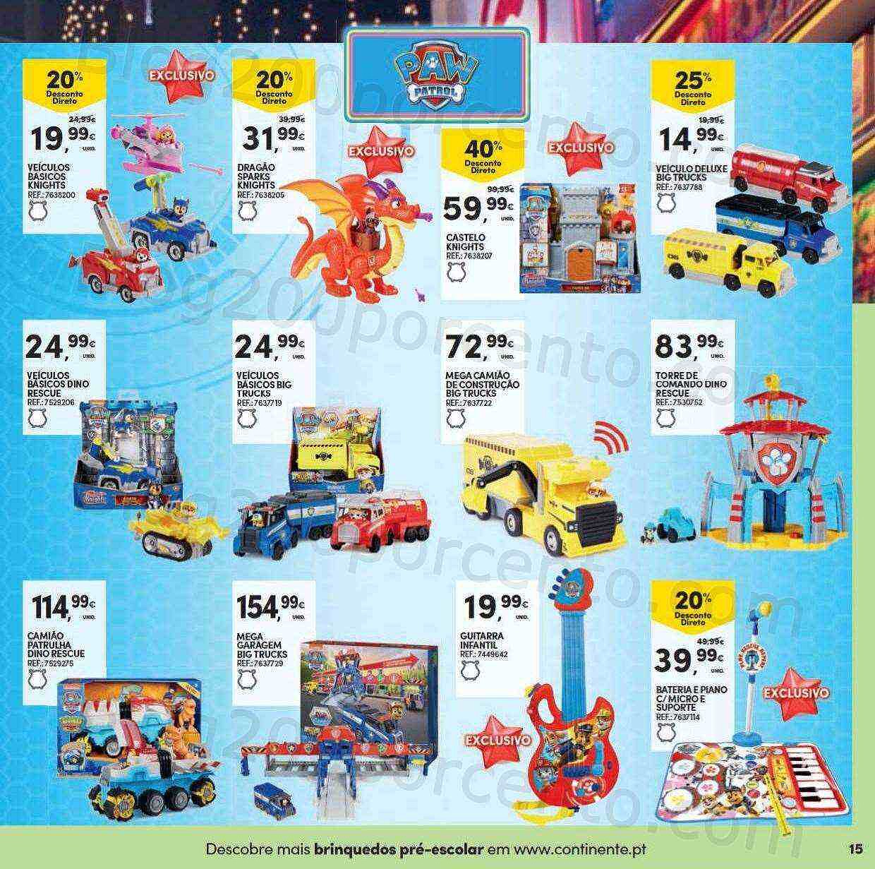 Antevisão Folheto CONTINENTE Brinquedos de Natal Promoções de 8 novembro a 11 dezembro