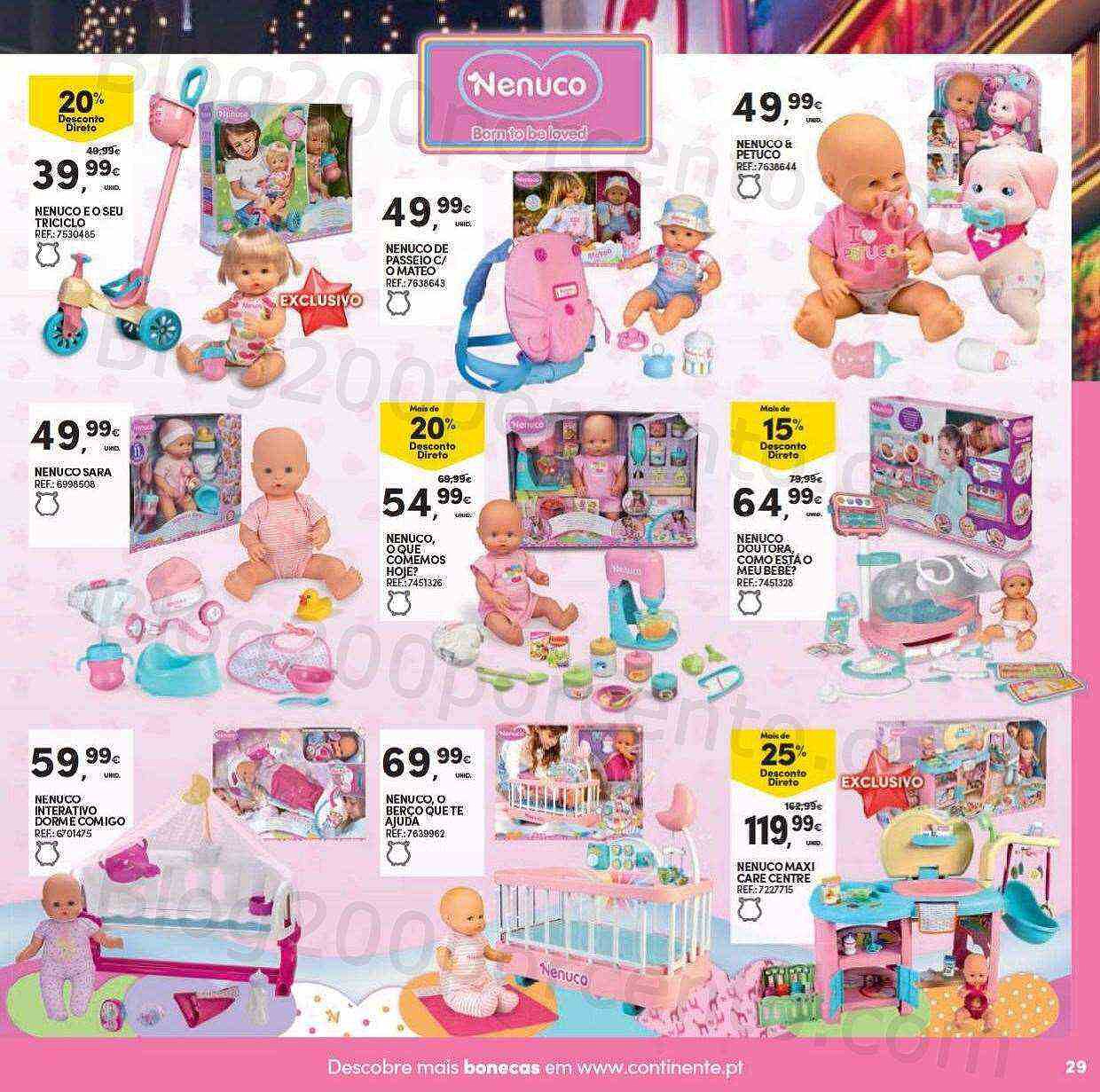 Antevisão Folheto CONTINENTE Brinquedos de Natal Promoções de 8 novembro a 11 dezembro