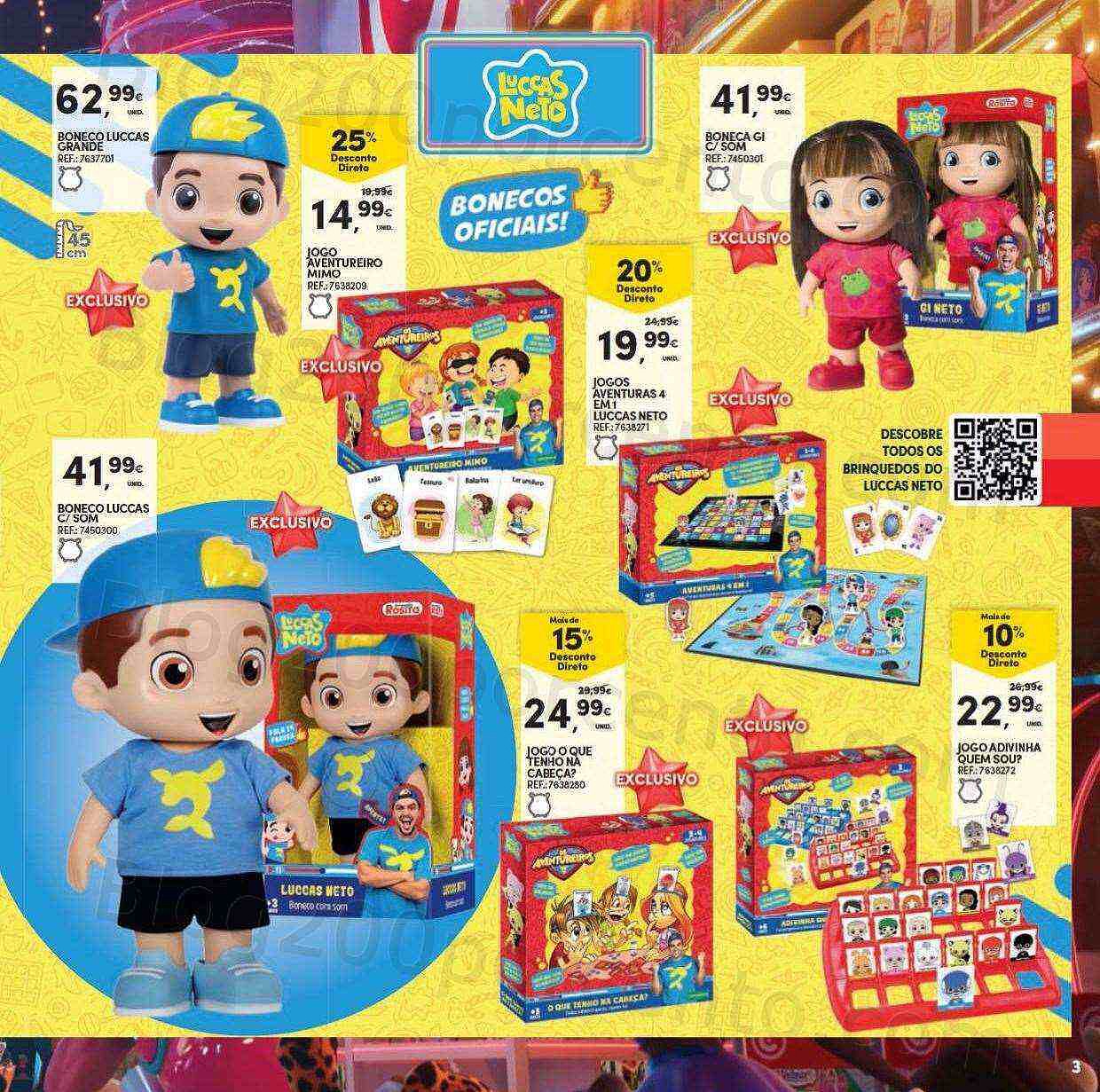 Antevisão Folheto CONTINENTE Brinquedos de Natal Promoções de 8 novembro a 11 dezembro