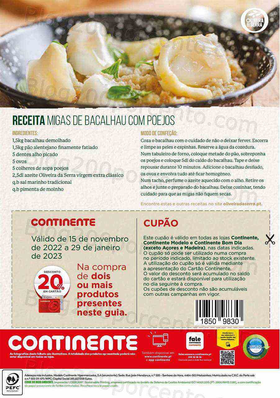 Antevisão Folheto CONTINENTE Guia do Azeite Promoções de 15 novembro a 29 janeiro