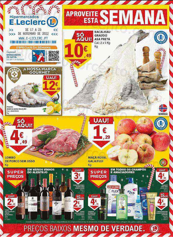 Antevisão Folheto E-LECLERC Promoções de 17 a 23 novembro