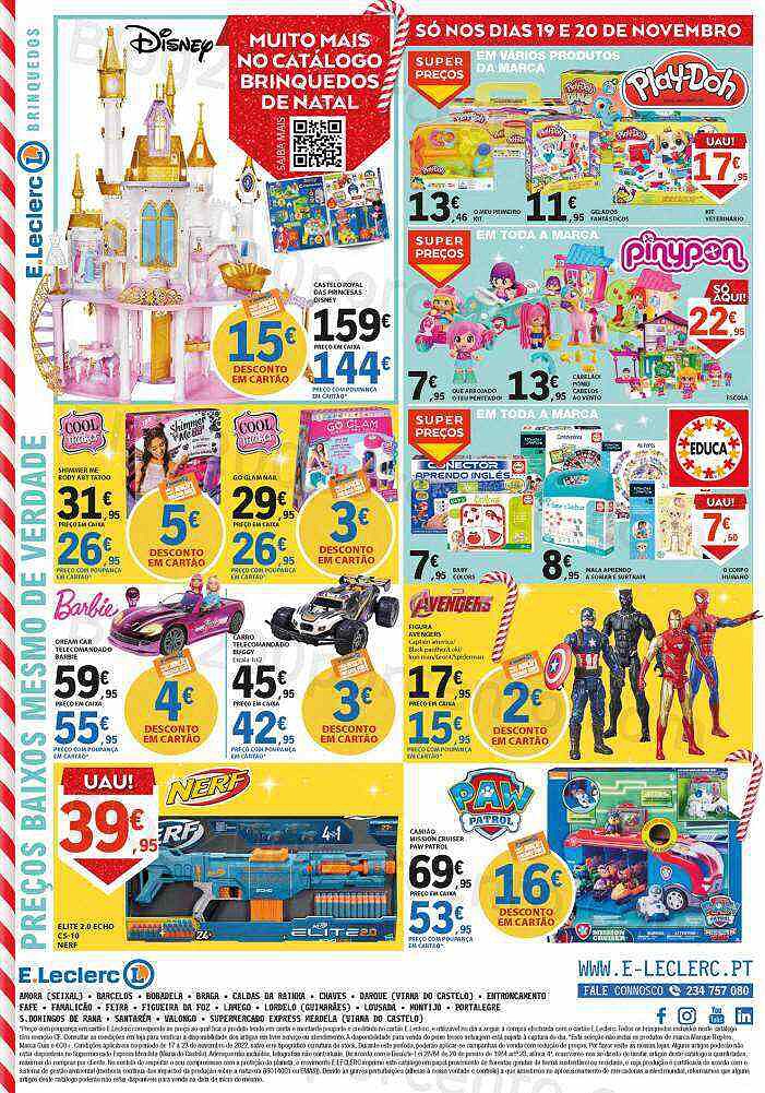 Antevisão Folheto E-LECLERC Promoções de 17 a 23 novembro