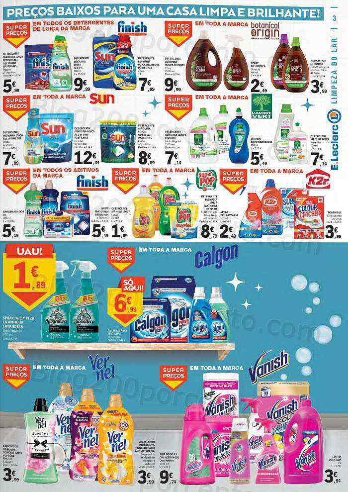 Antevisão Folheto E-LECLERC Limpeza e Higiene Promoções de 15 a 27 novembro