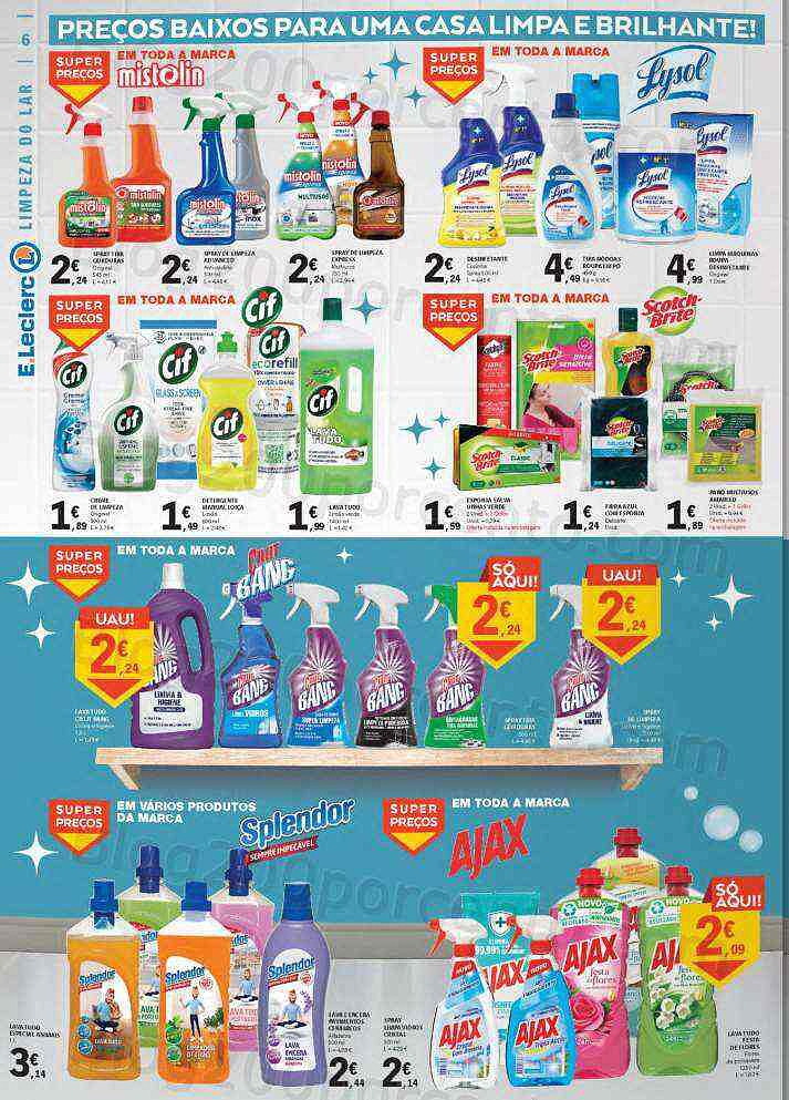 Antevisão Folheto E-LECLERC Limpeza e Higiene Promoções de 15 a 27 novembro