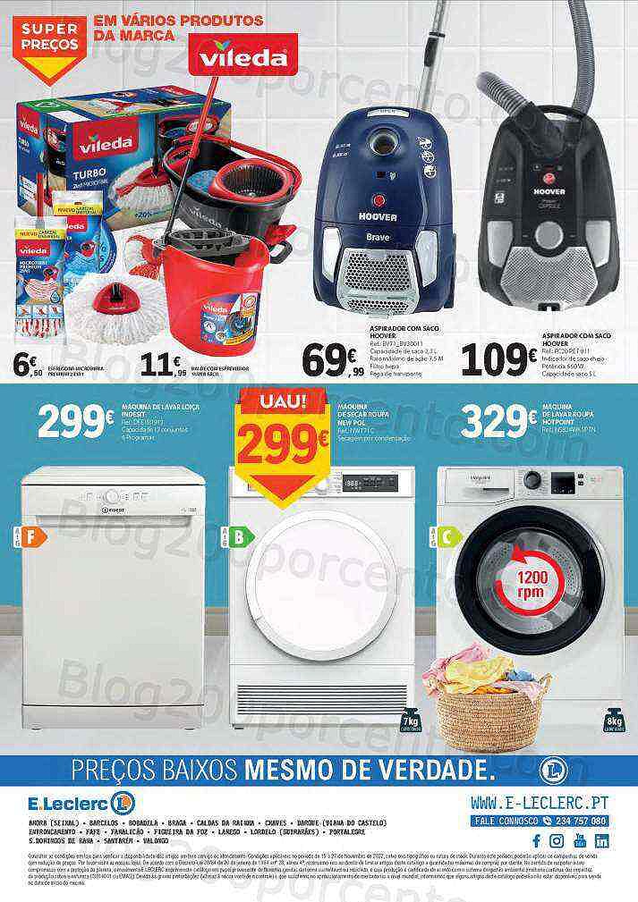 Antevisão Folheto E-LECLERC Limpeza e Higiene Promoções de 15 a 27 novembro