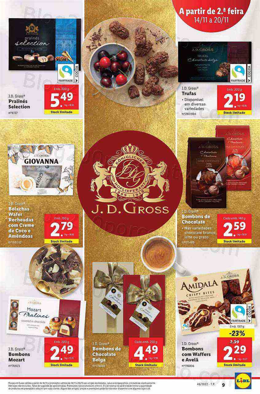 Antevisão Folheto LIDL Promoções a partir de segunda - 14 novembro