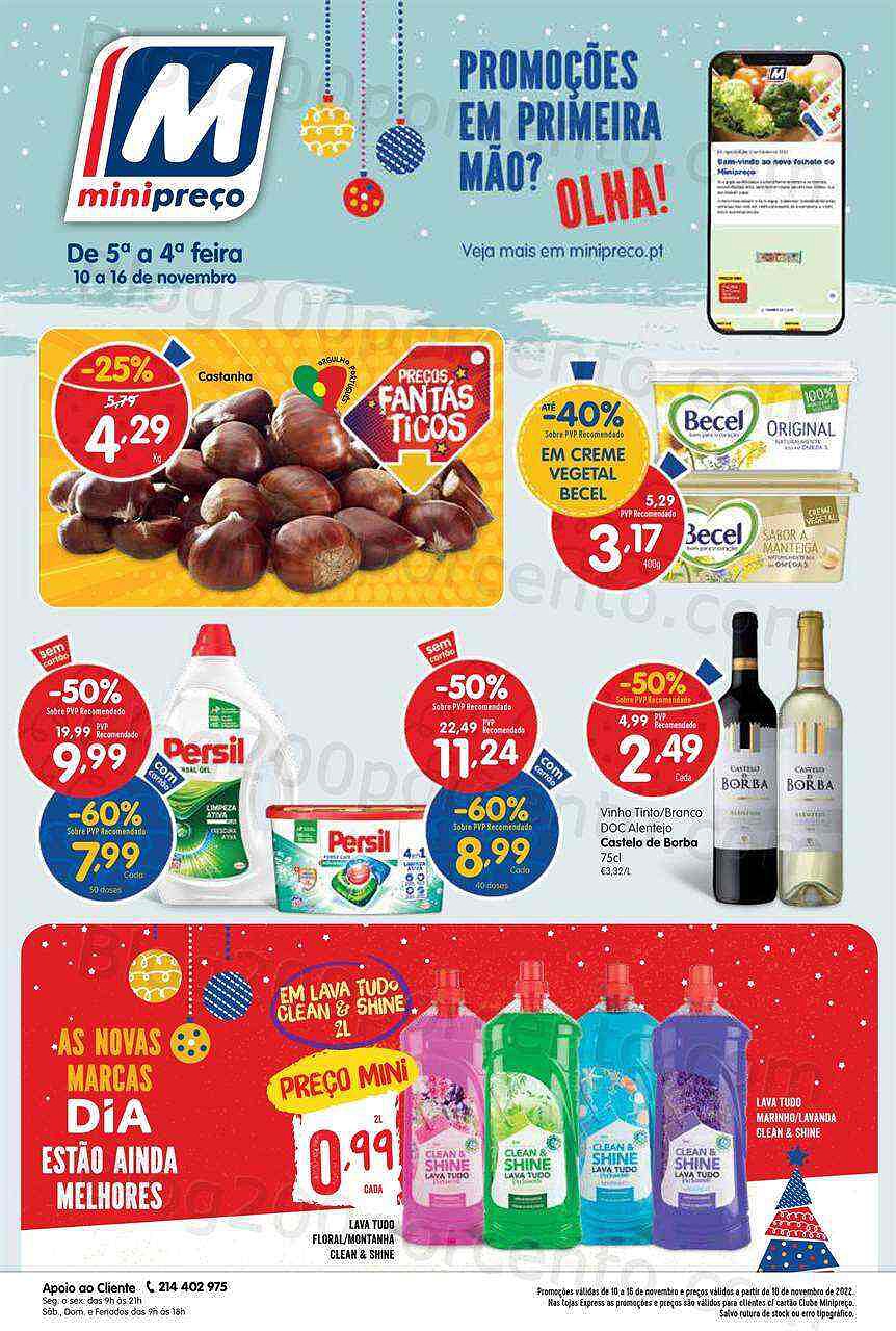 Antevisão Folheto MINIPREÇO Promoções de 10 a 16 novembro