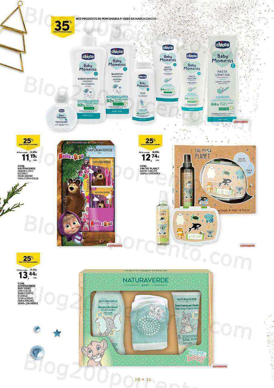 Antevisão Folheto CONTINENTE Natal em Beleza Promoções de 8 novembro a 11 dezembro