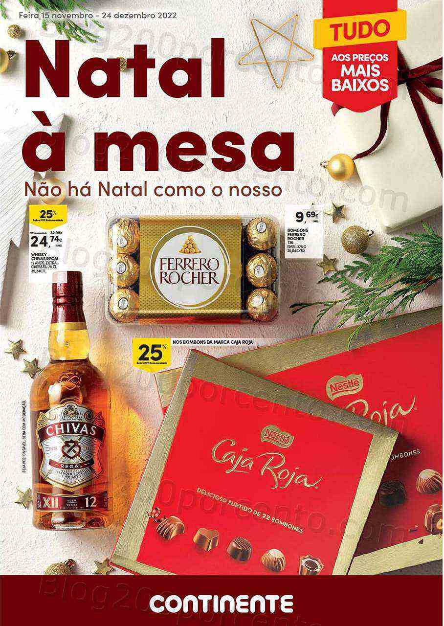 Antevisão Folheto CONTINENTE Natal Alimentar Promoções de 15 novembro a 24 dezembro